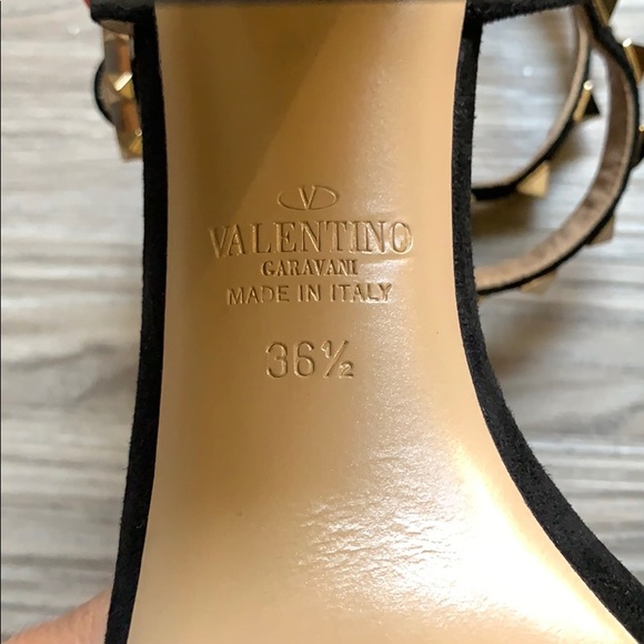 Valentino Garavani Black Studded heeled sandal